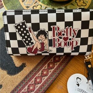 Betty Boop three-way, double zip bag. NWT